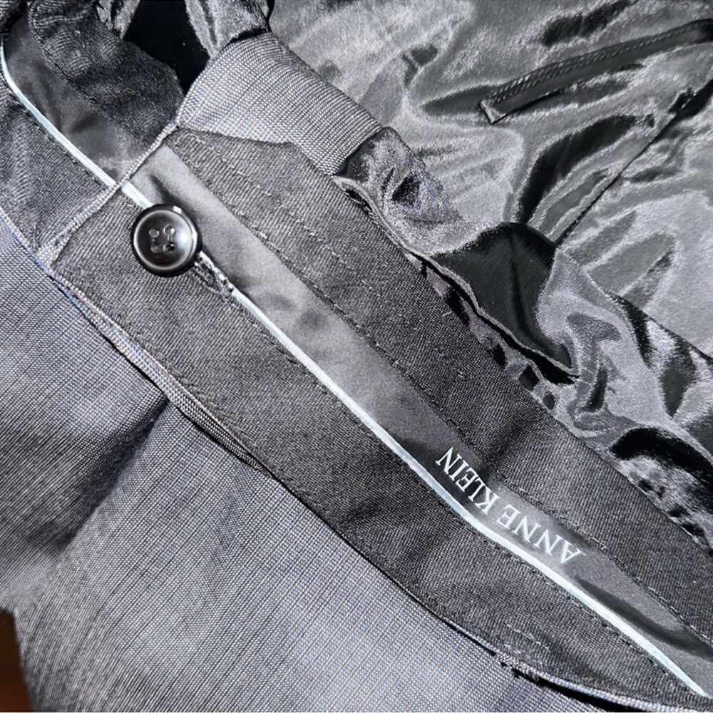 Anne Klein 4P Gray Wool Blend Proffesional Blazer Pant Suit - Picture 14 of 16